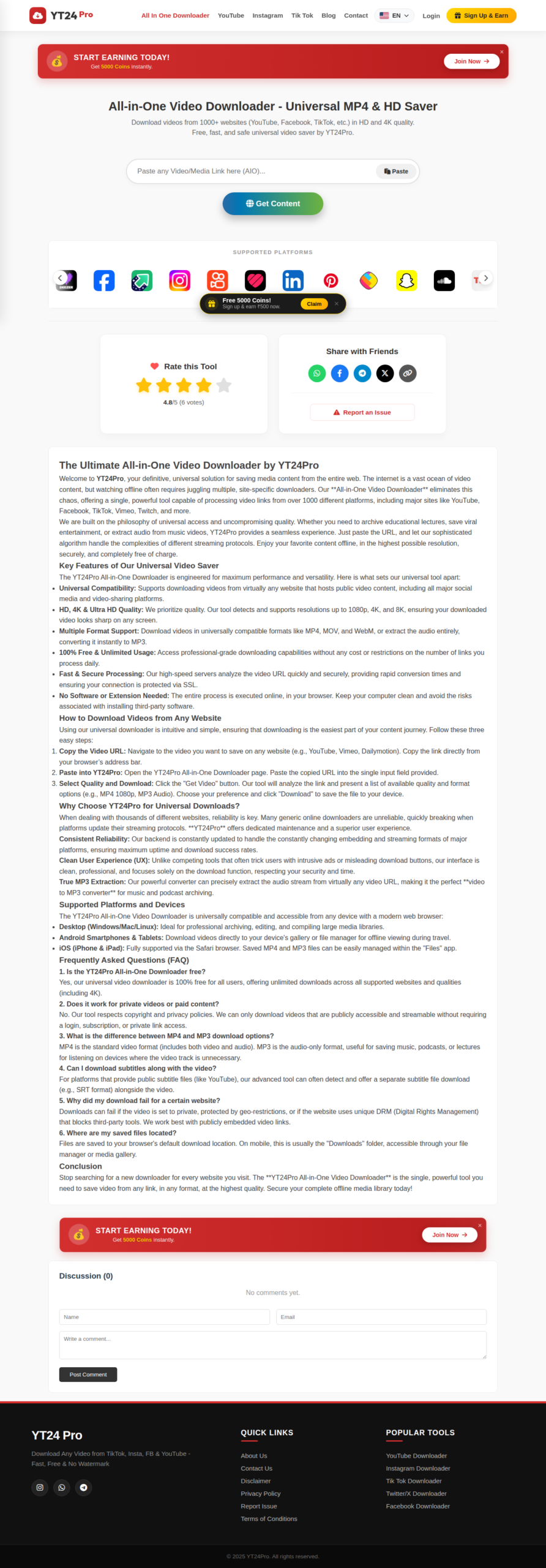 AdSense Friendly All-in-One Video Downloader PHP Script With Full Setup